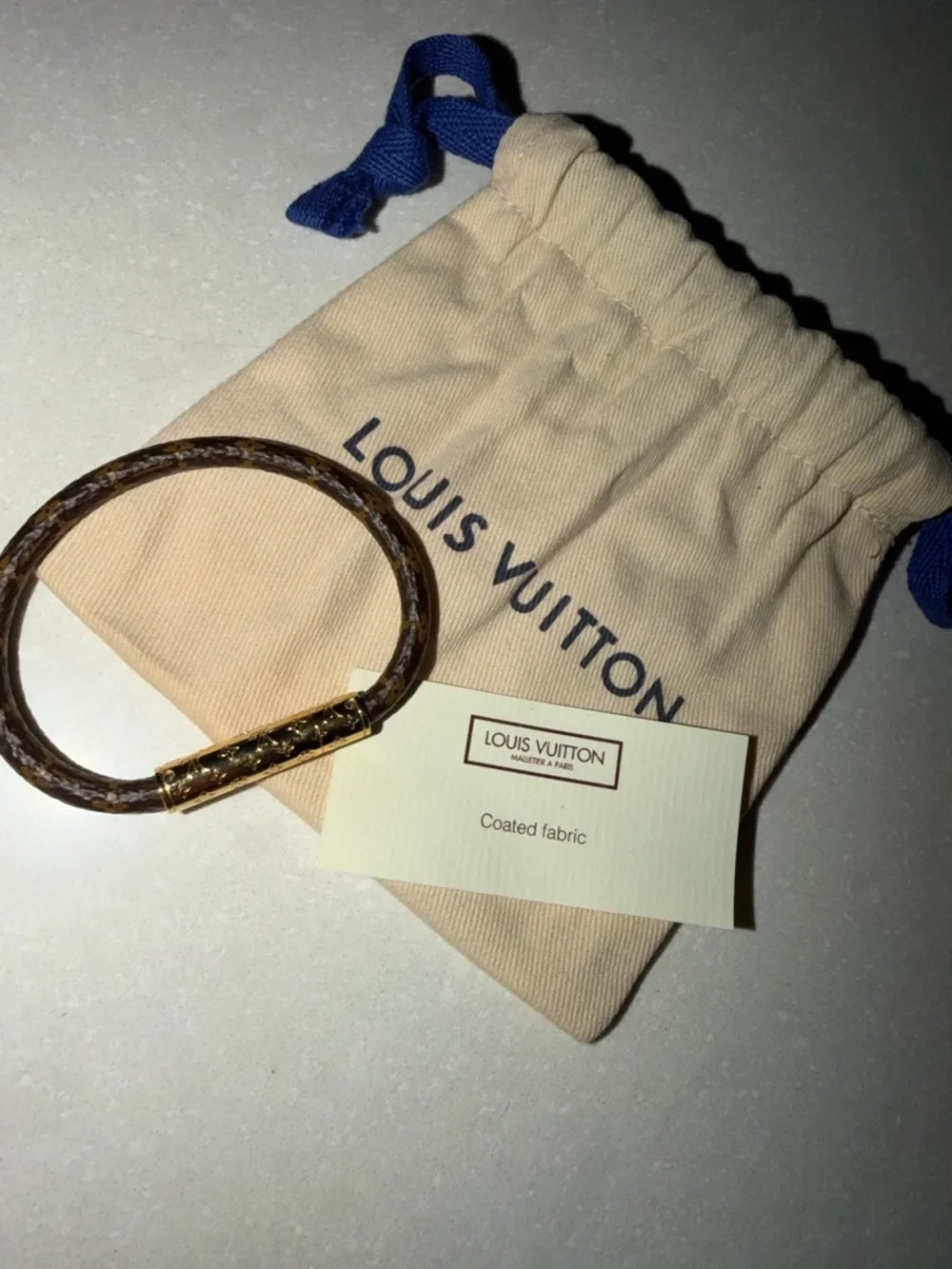 Louis Vuitton Monogram Bracelet with Gold Hardware - Brown & Beige - Picture 3 of 3